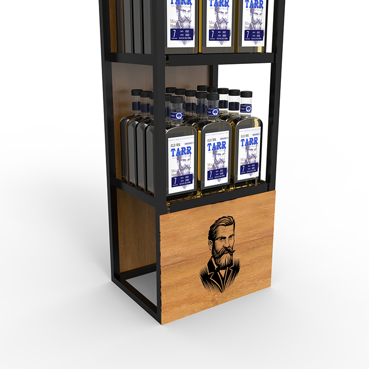 Supermarket Wine Display Shelf Rack Liquor