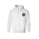 Custom Logo Printing on White University Hoodie for Sports Area Team Spirit
