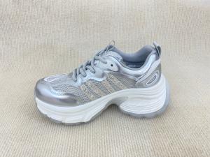 Quality Breathable Silver Womens Sneakers ODM Silver Trainers Ladies wholesale