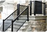 Outdoor Balcony Top Mounted Aluminum U Channel Tempered Glass Frameless Railing