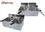 11L Double Oil Tank Electric Fryer Table Top Fryer Snack Food Kitchen Equipments