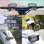 White Flash 16 Beam 12V 24V Auxiliary Headlight Motorbike LED Light