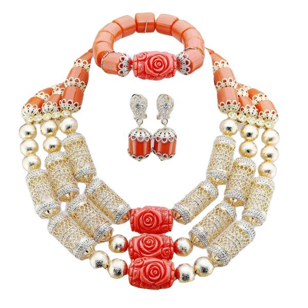 Supoo african beads jewelry sets Senegal/Ghana/ Nigerian handmade jewelry for