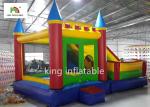 OEM Backyard Inflatable Jumping Castle With Dry Slide Logo Printed