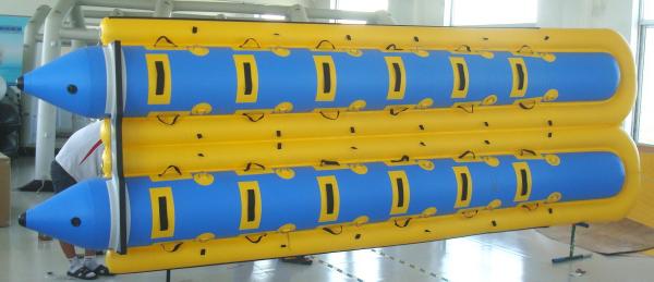 Large Custom 12 Person Inflatable Banana Boat For Water Entertainment