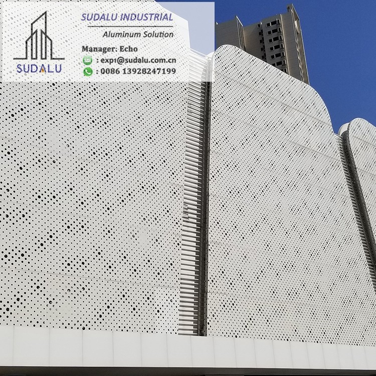 SUDALU 1-10mm Foshan Laser Cut Metal Perforated Aluminum Facade Wall Panel