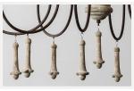 Vintage Foyer chandeliers large wooden lustre rustic lighting suspension retro