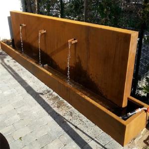 Quality Large Wall Corten Steel Pond Water Feature Pre rusted ISO9001 wholesale