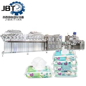 Quality Flexible Stainless Steel Wet Wipes Production Line With Customized Folding Styles wholesale