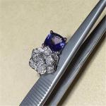 Piaget full diamonds tanzanite rose ring of 18kt gold with white gold
