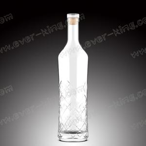 Quality ISO9001 Wooden Cork 1000 ML Rum Glass Bottle wholesale