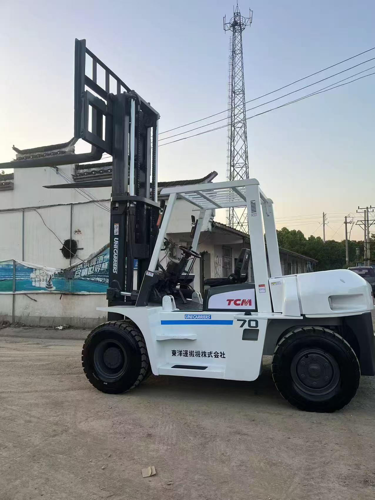 Second Hand TCM 7 Ton Forklift FD70 With Japan Diesel Engine