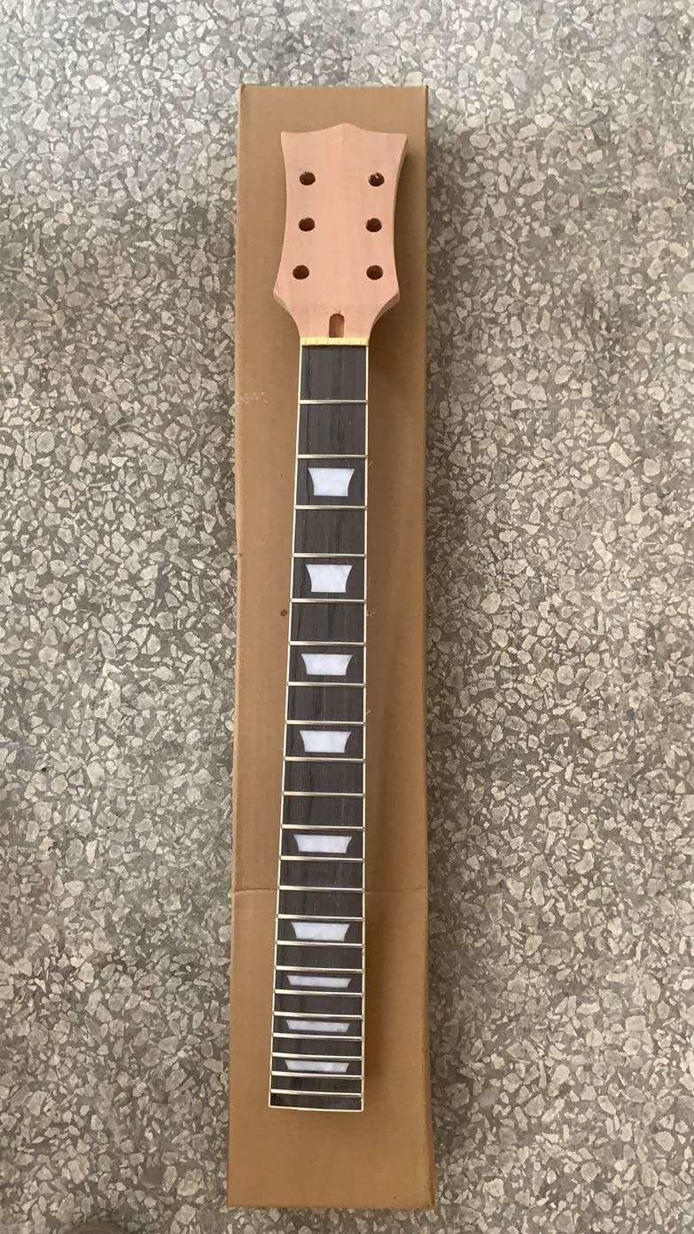 Custom Grand 22 Fret Roasted Maple Electric Guitar Neck for Handmade Tele Guitar Kits Gloss Finished with Bone Nut