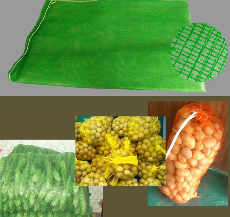 SGS Certified Tubular PE Knitted Raschel Mesh Sacks for Potato Transport and Handling
