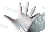 Durable Disposable Surgical Gloves , White Color Latex Examination Gloves