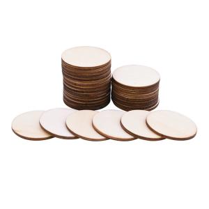 Quality Blank Painting 10cm Unfinished Wood Crafts Pine Wood Discs wholesale