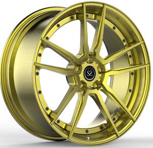 Quality Custom Polished Gold 2PC Aluminum Alloy Rims 5x120 9Jx20 ET55 For Acura MDX wholesale