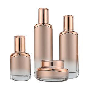 Quality ABS AS Cosmetic Packaging Containers 30ml 50ml Square Glass Bottles wholesale