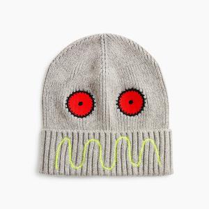 Quality BOY'S 65/30/5 cotton/nylon/merino wool KNITTED BEANIE HAT WITH EMBROIDERY wholesale
