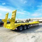 Factory Excavator Transport Semi Bed Trailer 3 Axles 60t