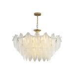 Modern Simple Pearl Feather Glass Chandelier Luxury Living Room Lamp Bedroom