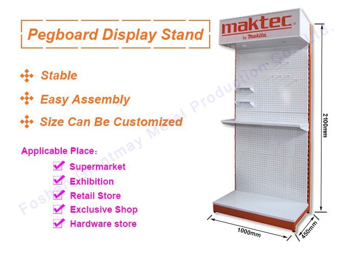 Pegboard Metal with hanging hooks Stand Hardware Display