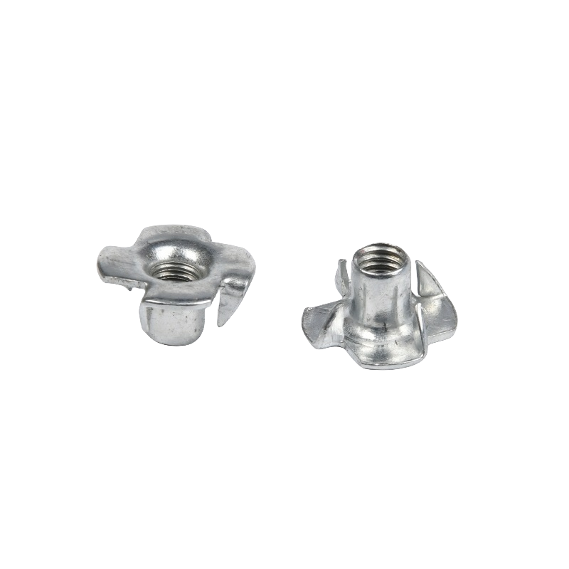 GB Standard White Yellow Zinc T-Nut Claws T Nuts 4 Prongs Claws Tee Nut for Food Beverage JIS M3 M4 M6 M8 M10 M12