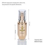 40ml Golden Cylinder Spray Bottle Glass Skincare Packaging For Cosmetic