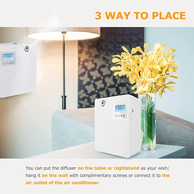 Smart WIFI Hotel Lobby Scent Fragrance Diffusers Machine HVAC Aroma Oil Electric Scent Diffuser Machine For Scent Marketing