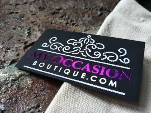 Quality High Class Customized Pink Foil And White Foil Business Card wholesale