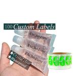 Clear / Green Custom Cosmetic Labels Air Proof PET Material