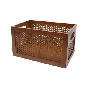 Quality Woven Desks Antibacterial Wooden Storage Baskets With Handles wholesale