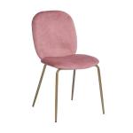 Restaurant Furnishings PU Leather Velvet Dining Chair With Metal Legs Antirust