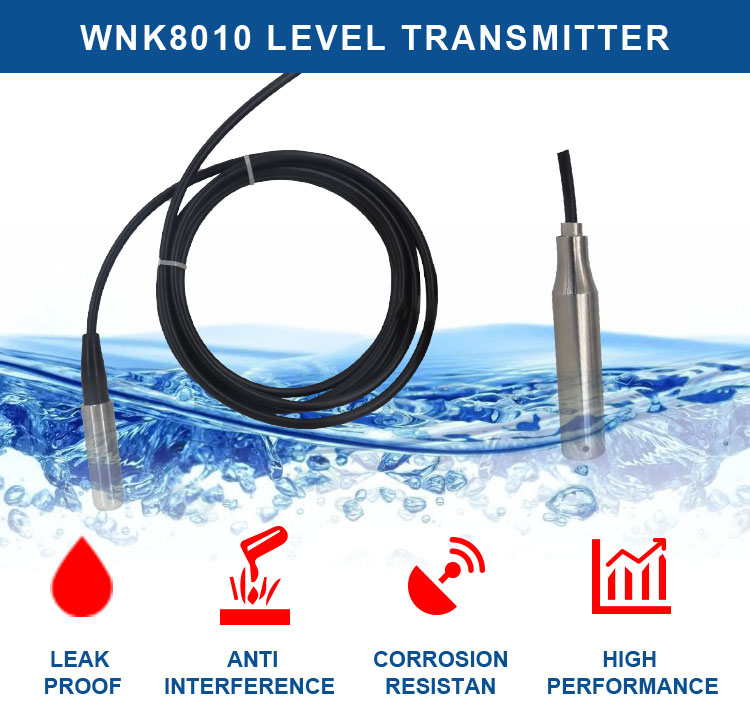 Submersible Water Level Sensor For Tank Rivers Measuring 304SS Housing