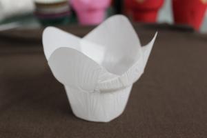 Quality Dark brown/pure white cake tulip cup/Lotus cake cup wholesale