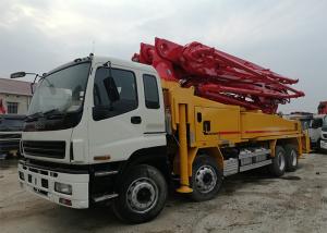 Quality 46m 287kw Putzmeister Used Cement Truck Heavy Duty Red And Orange wholesale