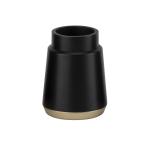 Black Polyresin Bathroom Accessories Set Soap Dispenser Tray For Home Hotel