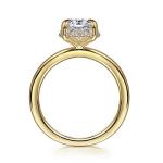 Lab Diamond Wedding Band Gold VVS Clarity HPHT Oval Cut Lab Grown Diamond Ring