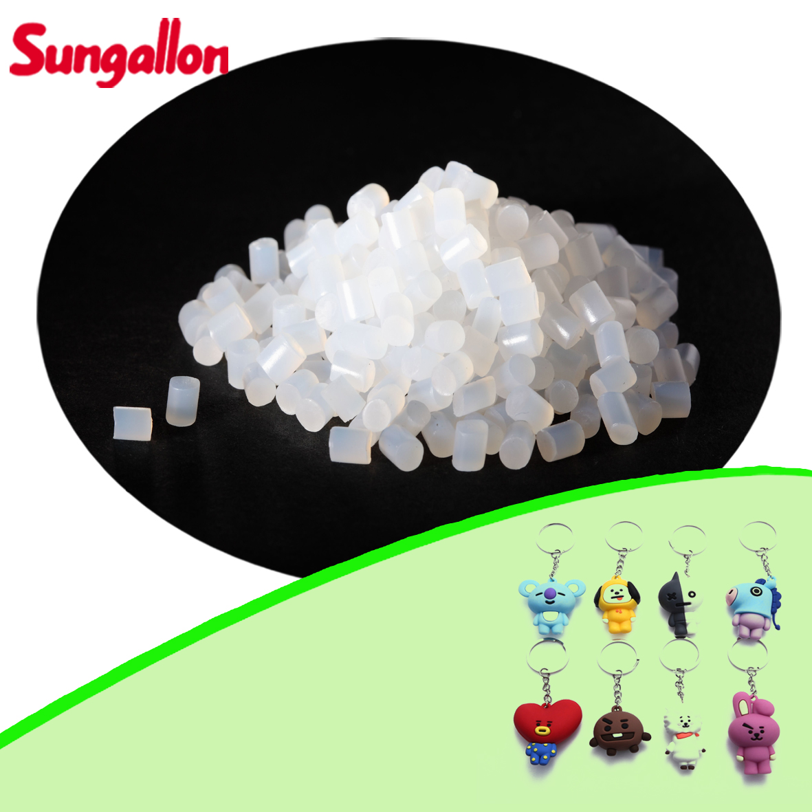 Sungallon Paintable TPR Plastic Material Toy Figurines Eco Friendly TPR Polymer