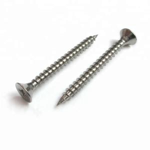 Quality DIN7982 Flat Head Pozi Drive Cross Recess AISI 410 Stainless Steel Self Tapping Screws wholesale