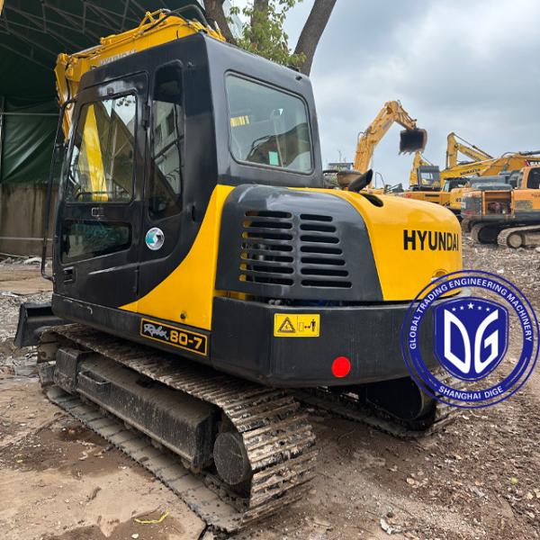 Used Hyundai 80-7 8Ton Small Excavator Crawler And Hydraulic Excavator In Good