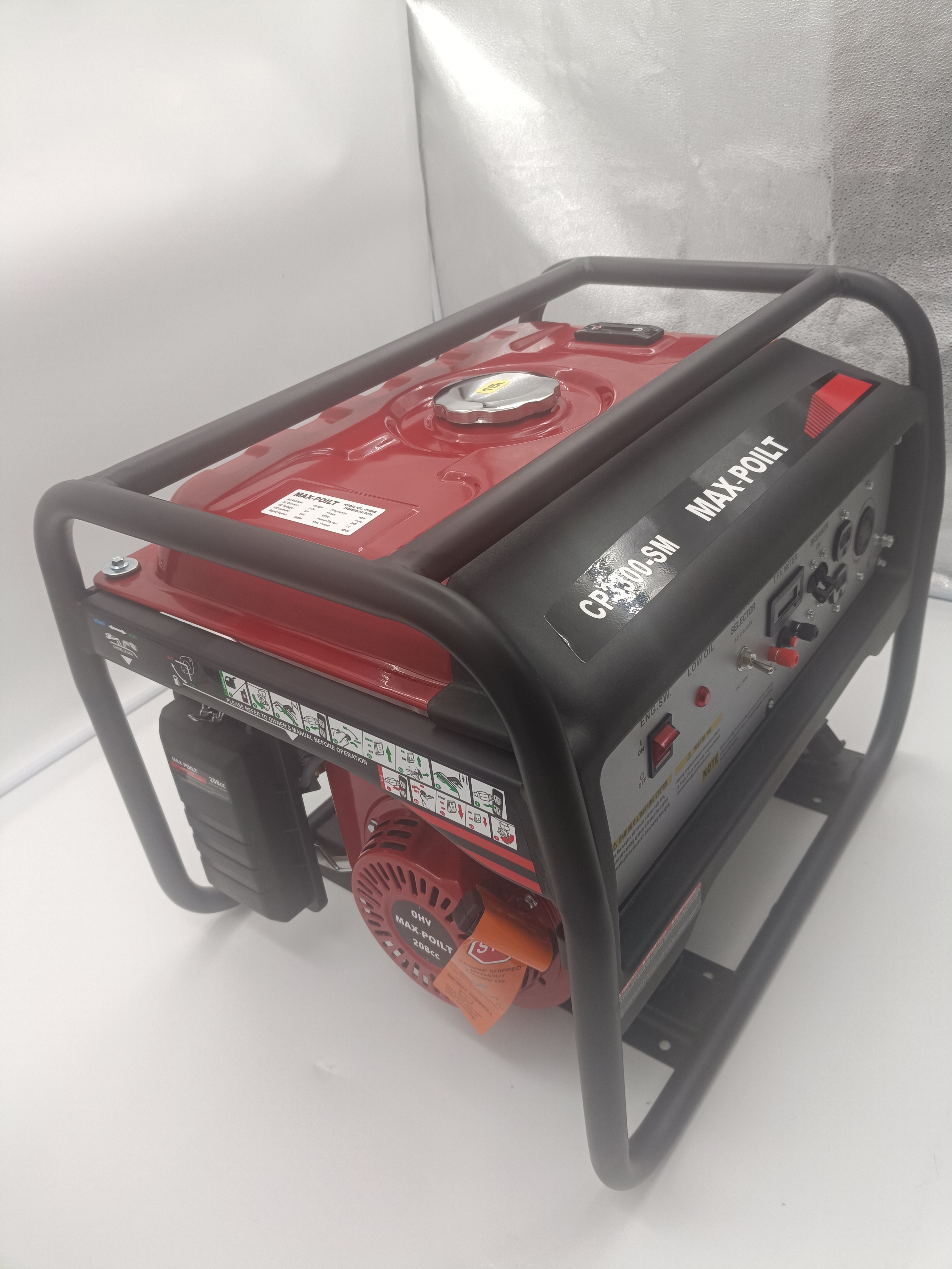 OEM Color Silent Portable Power Alternator Electrical Start Gasoline Generator CP3300-SM