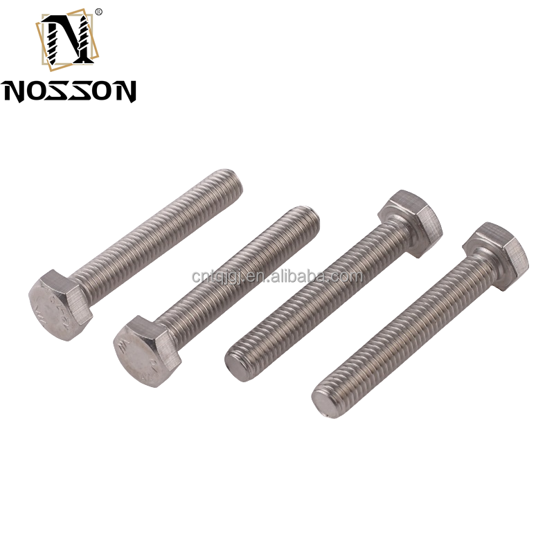 Custom Size M16 M18 M20 Stainless Steel SUS 304 316 316L Hexagon Head Bolt DIN933 DIN931 Metric GB Standard for Machinery