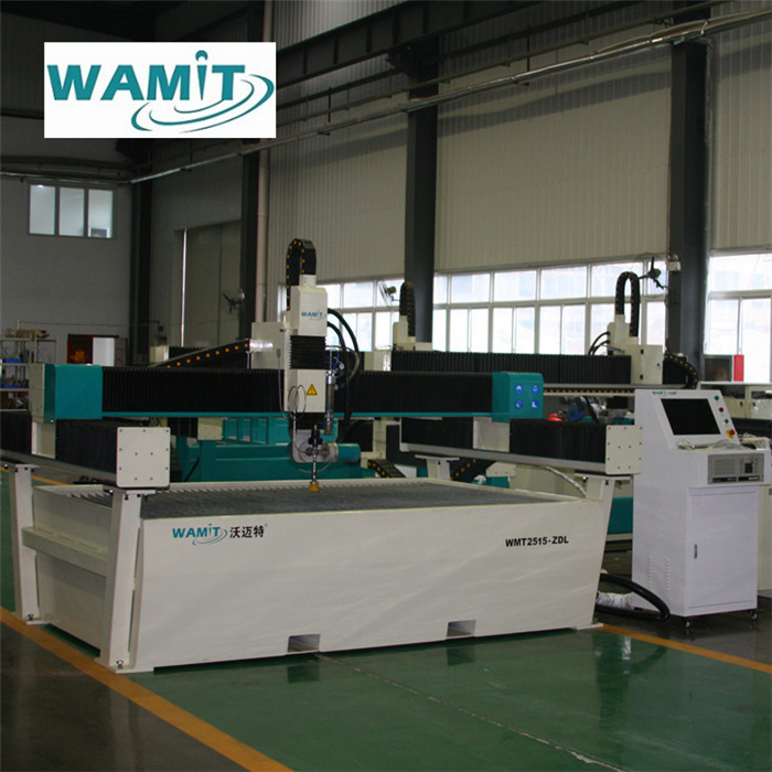 Ceramics Cutting 2.5*1.5m AB 5 Axis Water Jet Cutter With 60000Psi Direct Drive Pump