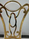 White Leather 106cm Stainless Steel Leg Dining Chairs