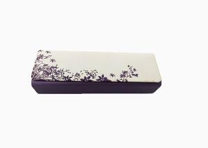 Quality White Eyeglasses Iron Optical Glasses Case With Elegant Flowers Printing wholesale
