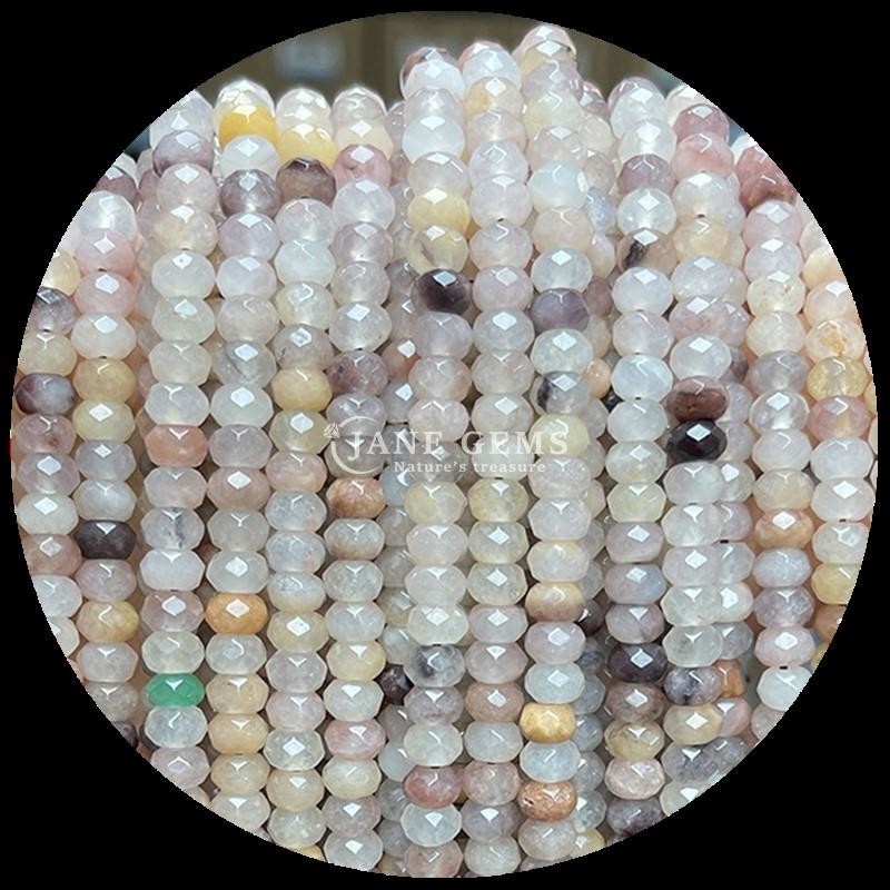 Fluorite Carnelian Natural Gemstone Bead Faceted Abacus Shape Loose Bead Strands for Healing Energy and DIY Jewelry Ma