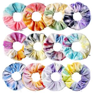 Quality New Arrival Tie-dye Velvet Hair Scrunchie wholesale