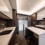 Customized Veneer Color Lacquer Painting Modern Kitchen Cabinets from Villa