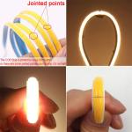 Golden Yellow Flexible COB LED Strip Light for Hotel Cabinet Bedroom Kitchen